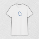 Remera básica con bordado «Contorno Uruguay»