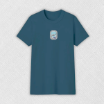 Remera básica con bordado «Ventana de avión»