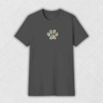 Remera básica con bordado «Huella floral»